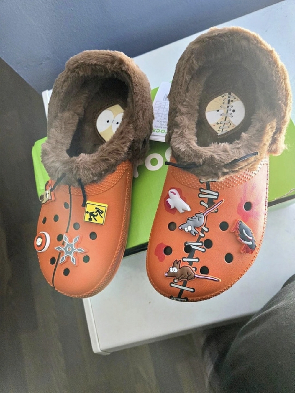 Crocs South Park x Crocs Classic Lined Clog 'Kenny' Orange unisex size w10 m8 - Picture 1 of 5